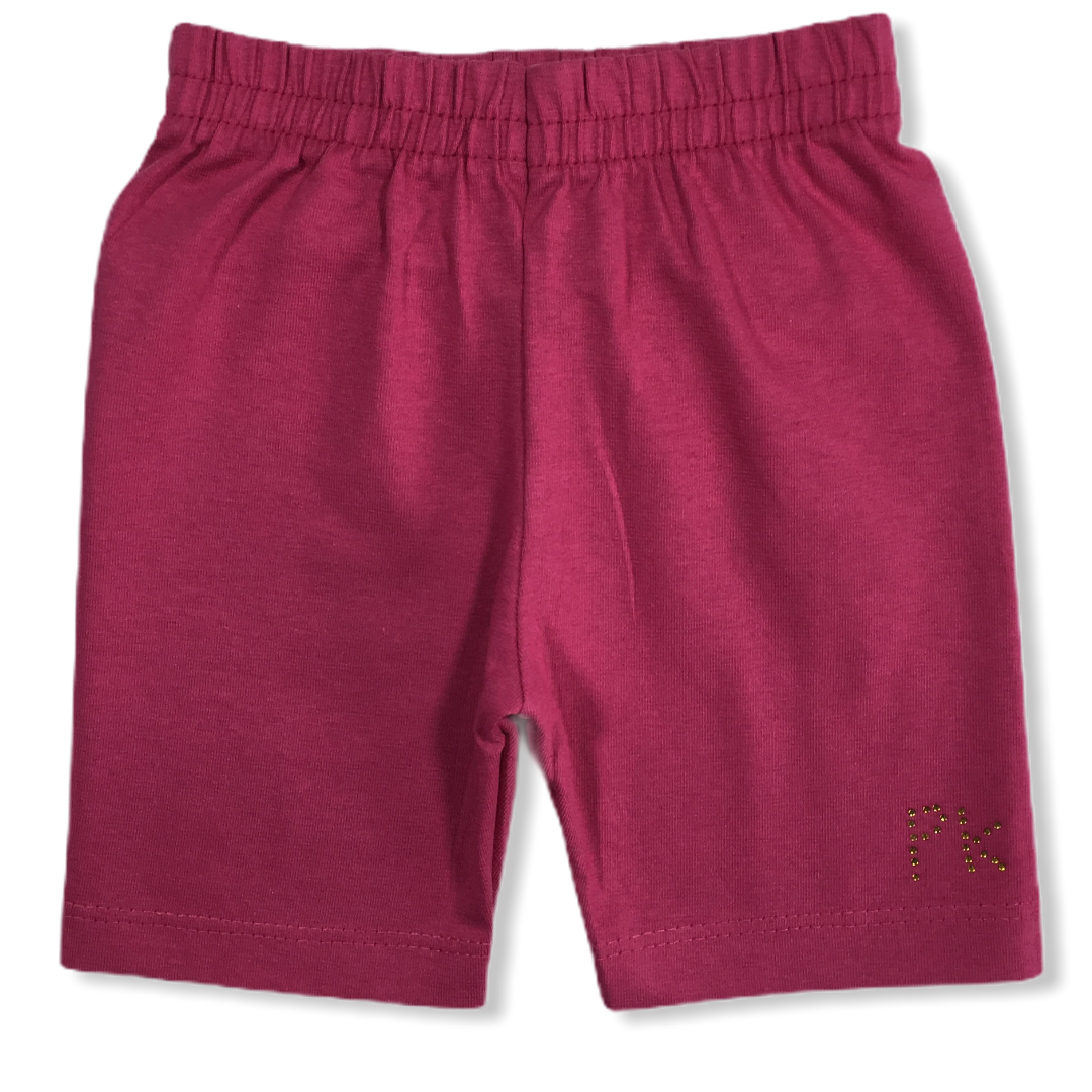 Short Bebê Ciclista Em Cotton Pink