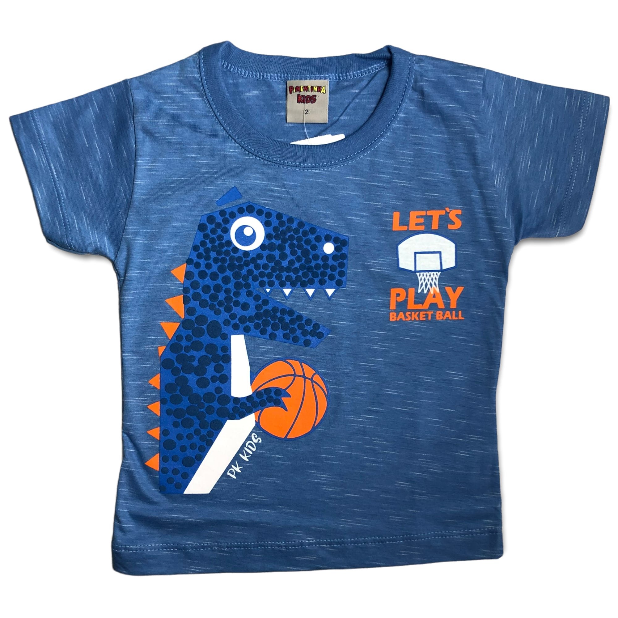 Camiseta Menino Dinossauros Azul - Pimentinha Kids