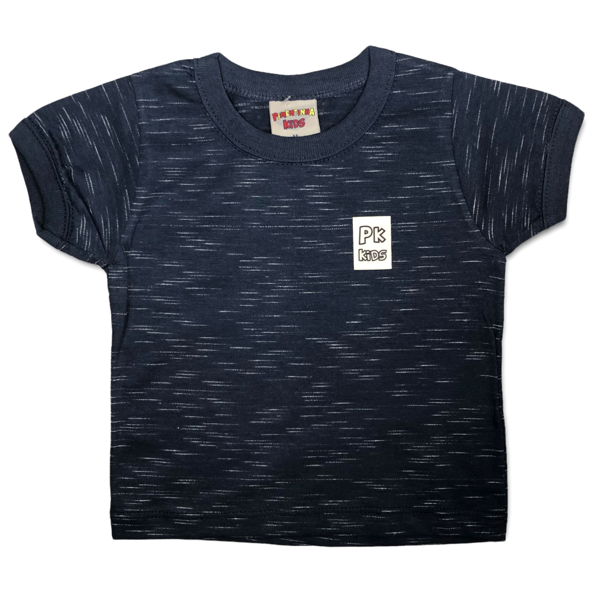 Camiseta Bebê Menino Pk Azul Marinho - Pimentinha Kids
