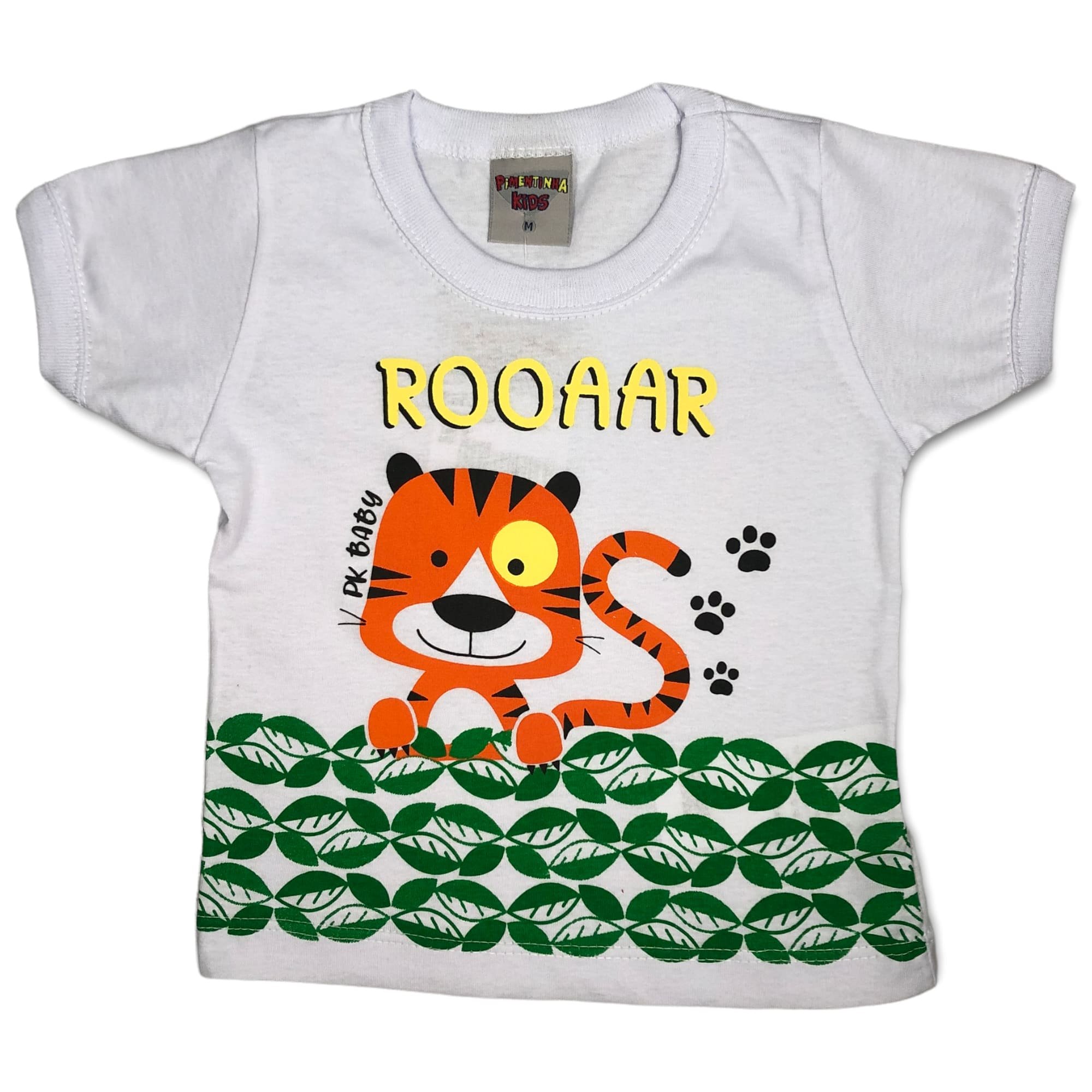 Camiseta Bebê Menino Rooaar Branco - Pimentinha Kids