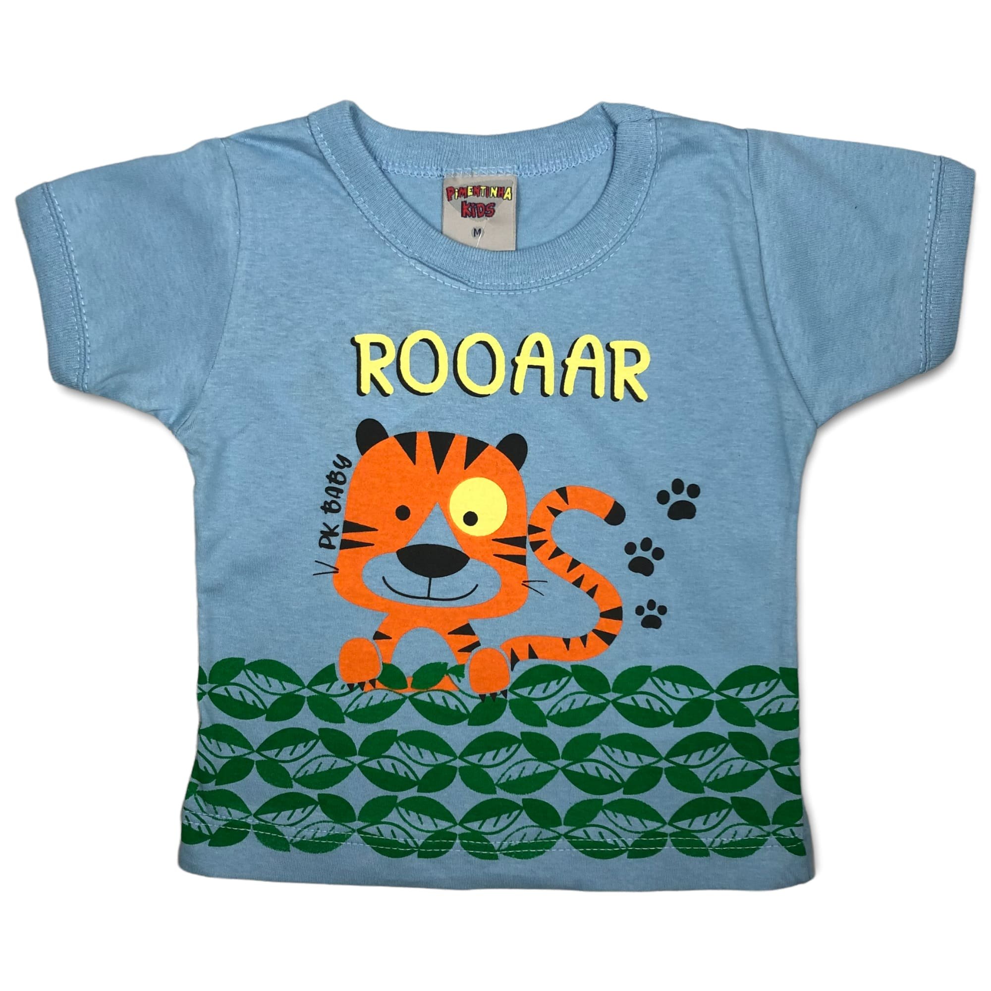 Camiseta Bebê Menino Rooaar Azul - Pimentinha Kids