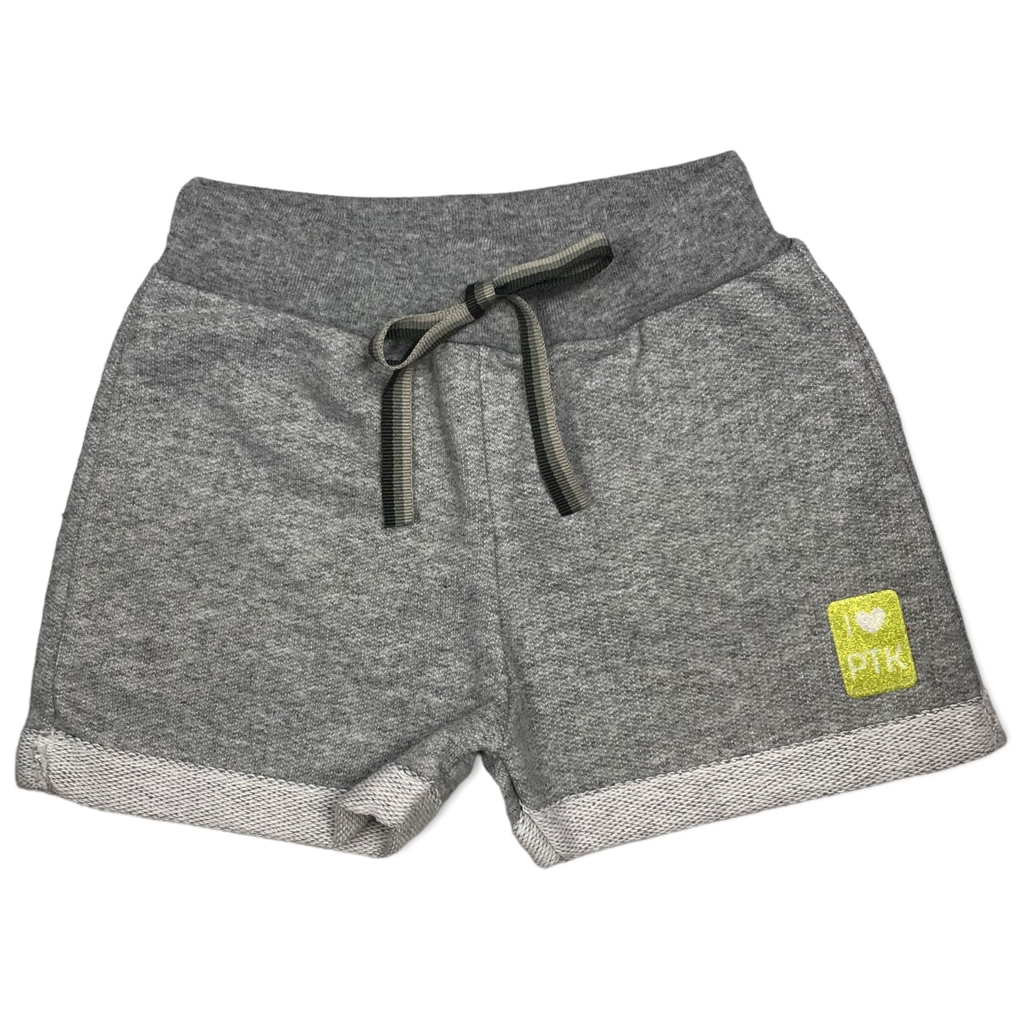 Short Em Moletinho Menina Cinza - Pimentinha Kids