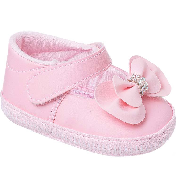 Sapatilha Para Bebê Laço Rosa - Keto Baby