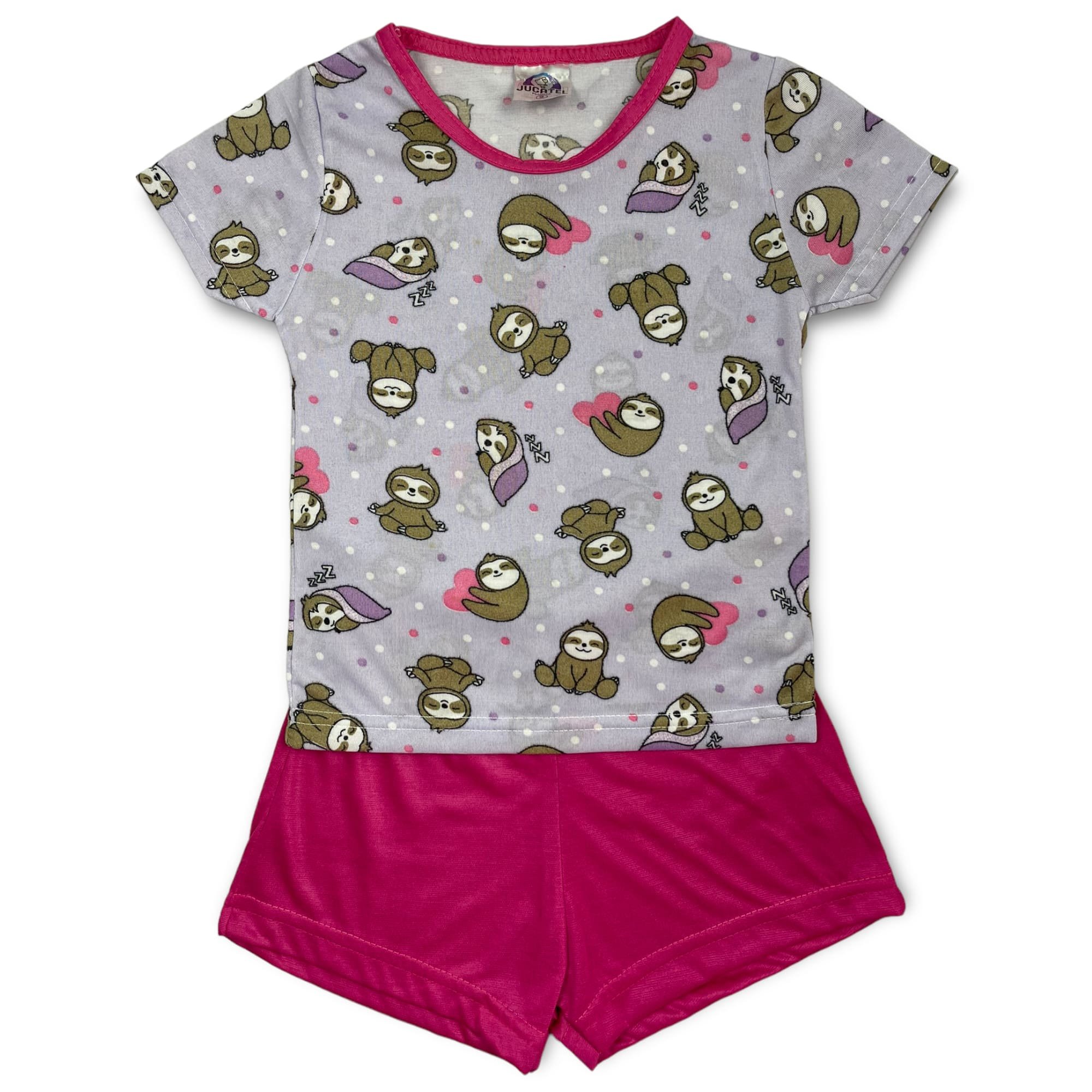 Pijama Infantil Menina Preguica Roxo Jucatel