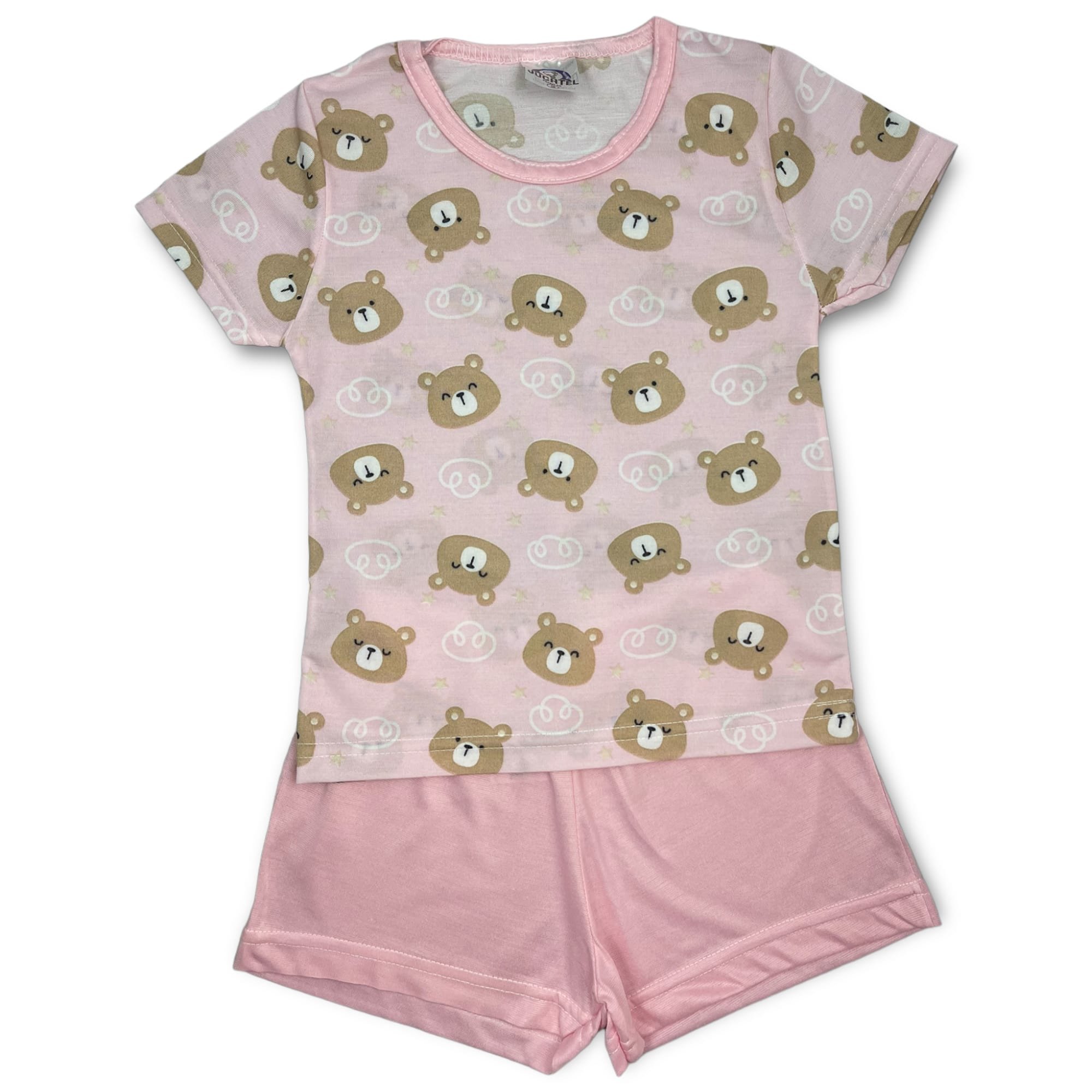 Pijama Infantil Menina Ursa Rosa Jucatel
