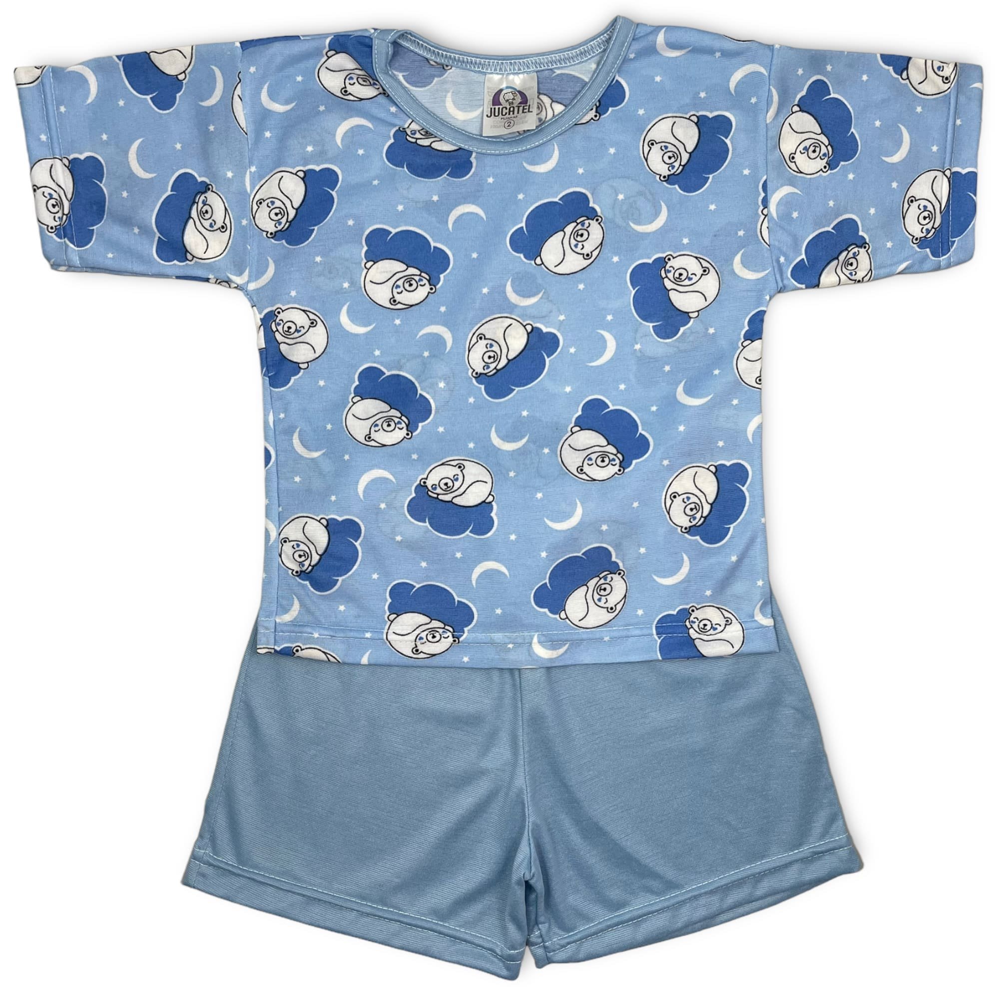 Pijama Infantil Menino Ursos Nas Nuvens Azul Jucatel