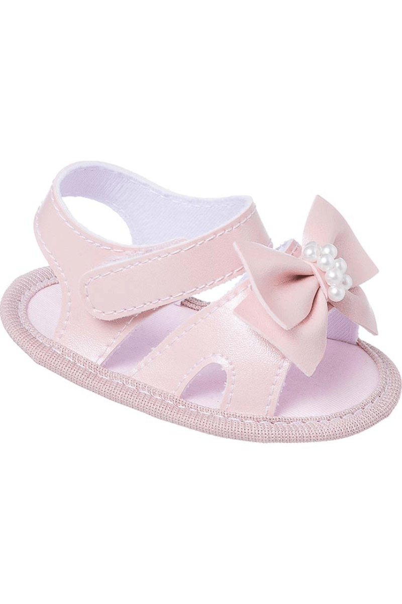 Sandália Para Bebê Laço E Pérolas - Keto Baby