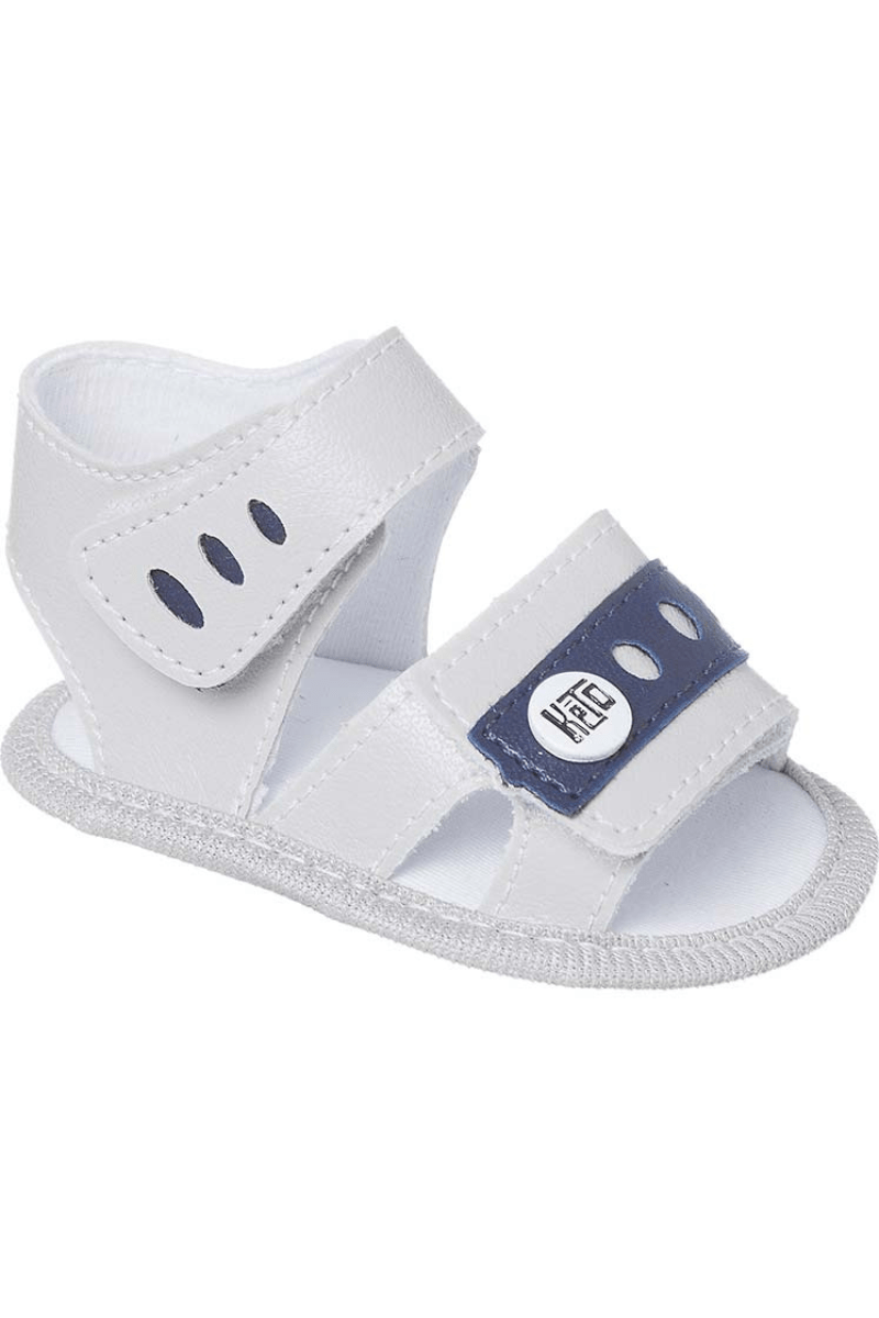 Sandália Para Bebê Com Aplique Cinza - Keto Baby
