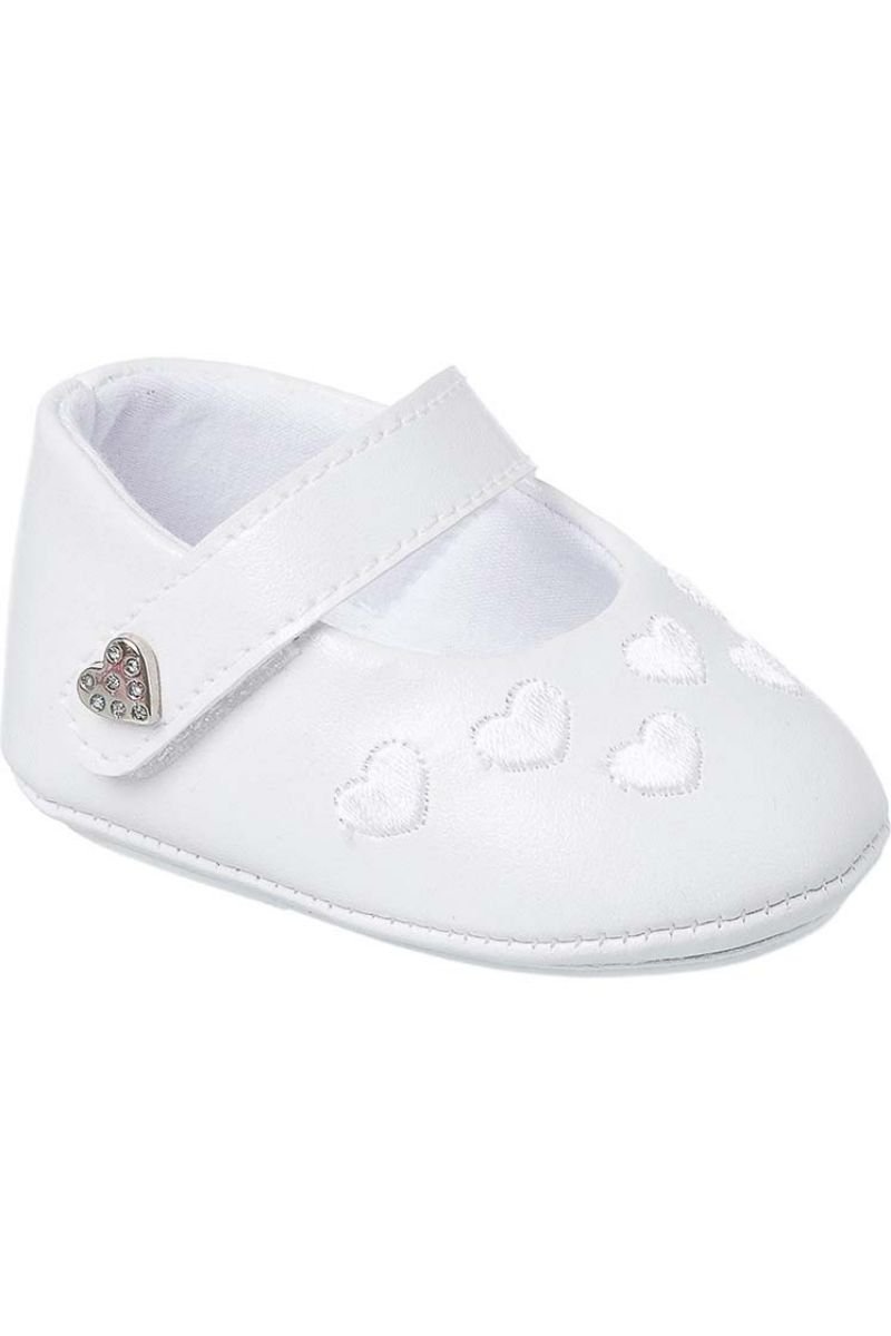 Sapatilha Para Bebê Perolada Aplique Coracao - Keto Baby