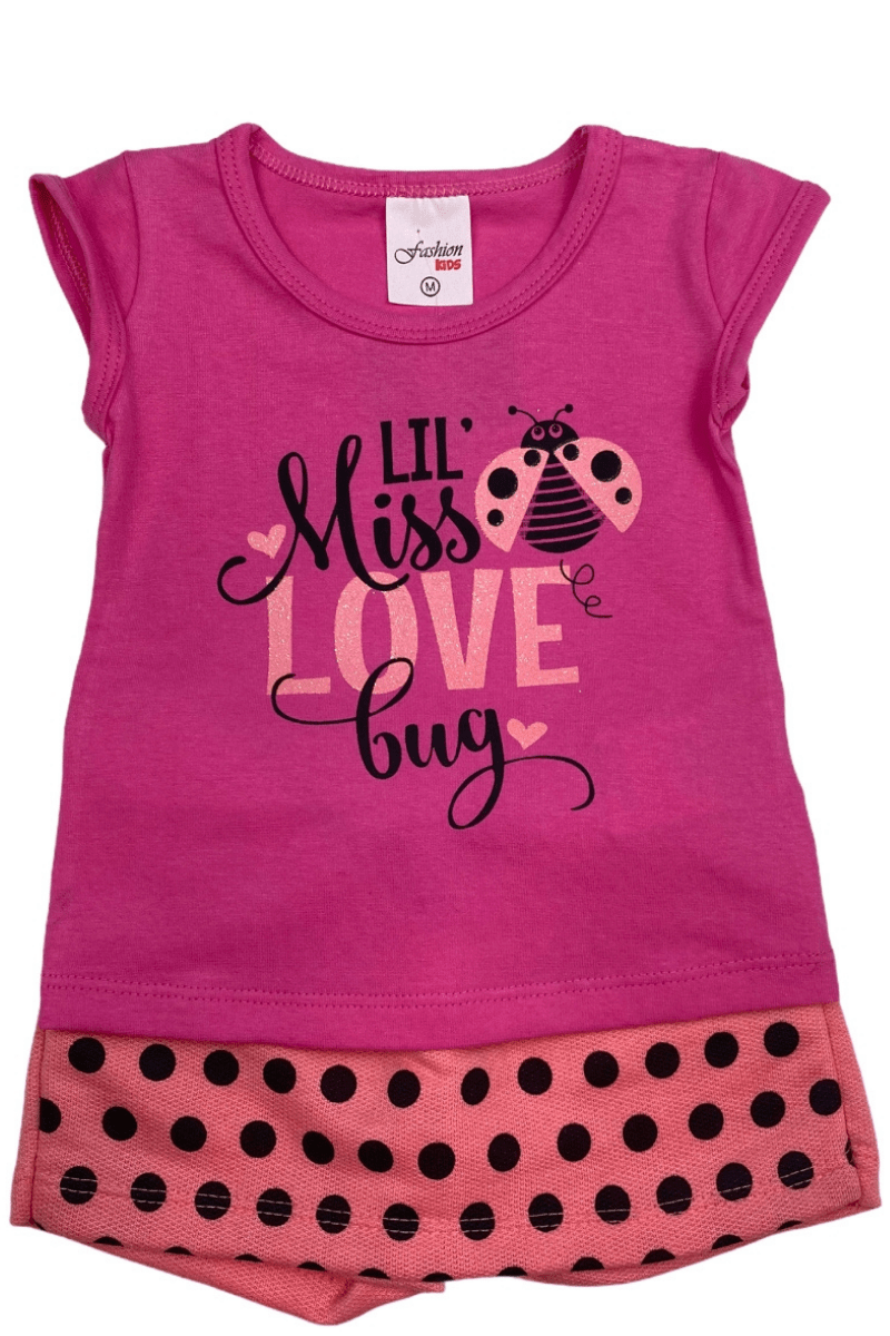 Conjunto Bebê Menina Joaninha Pink - Fashion Kids