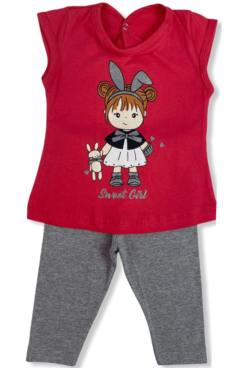 Conjunto Bebê Menina Sweet Girl Pink - Jidi Kids