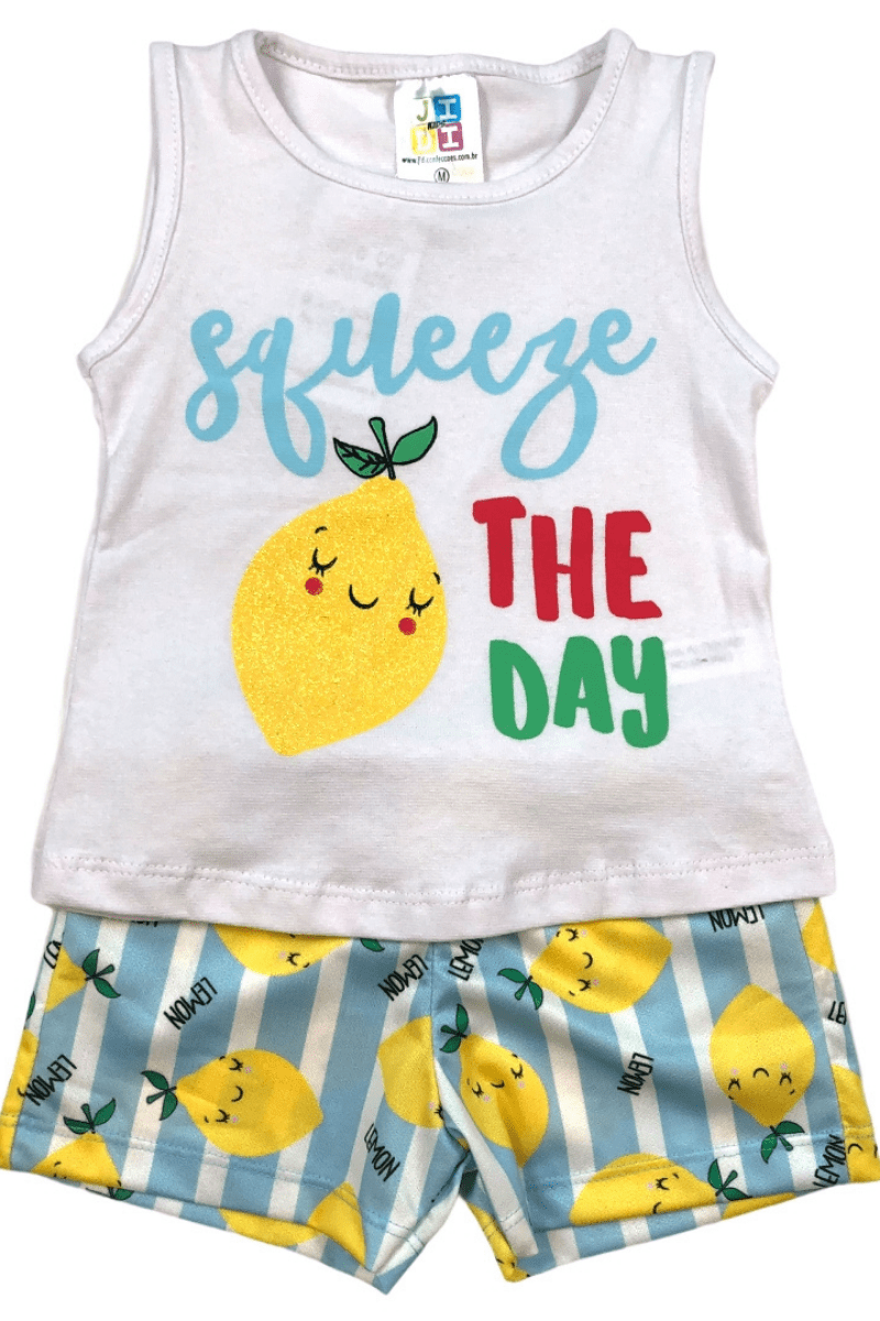 Conjunto Bebê Menina The Day Branco - Jidi Kids