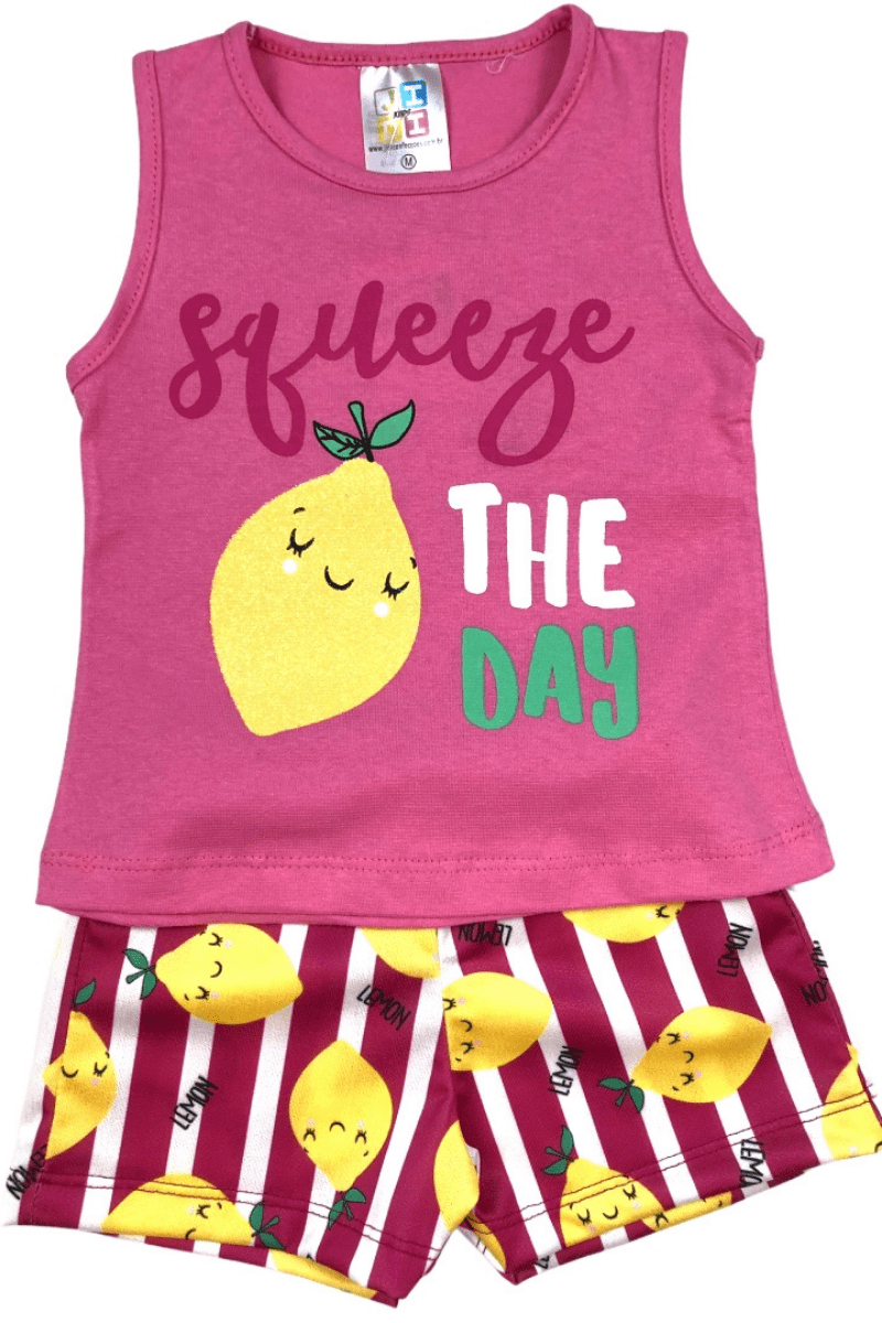 Conjunto Bebê Menina The Day Pink - Jidi Kids