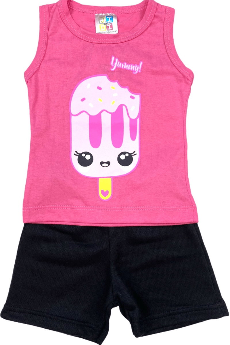 Conjunto Bebê Menina Picole Pink - Jidi Kids