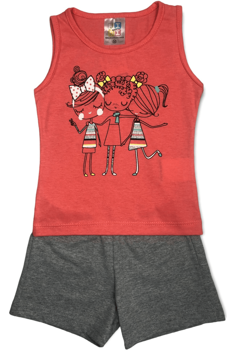 Conjunto Bebê Menina Girls Rosa - Jidi Kids