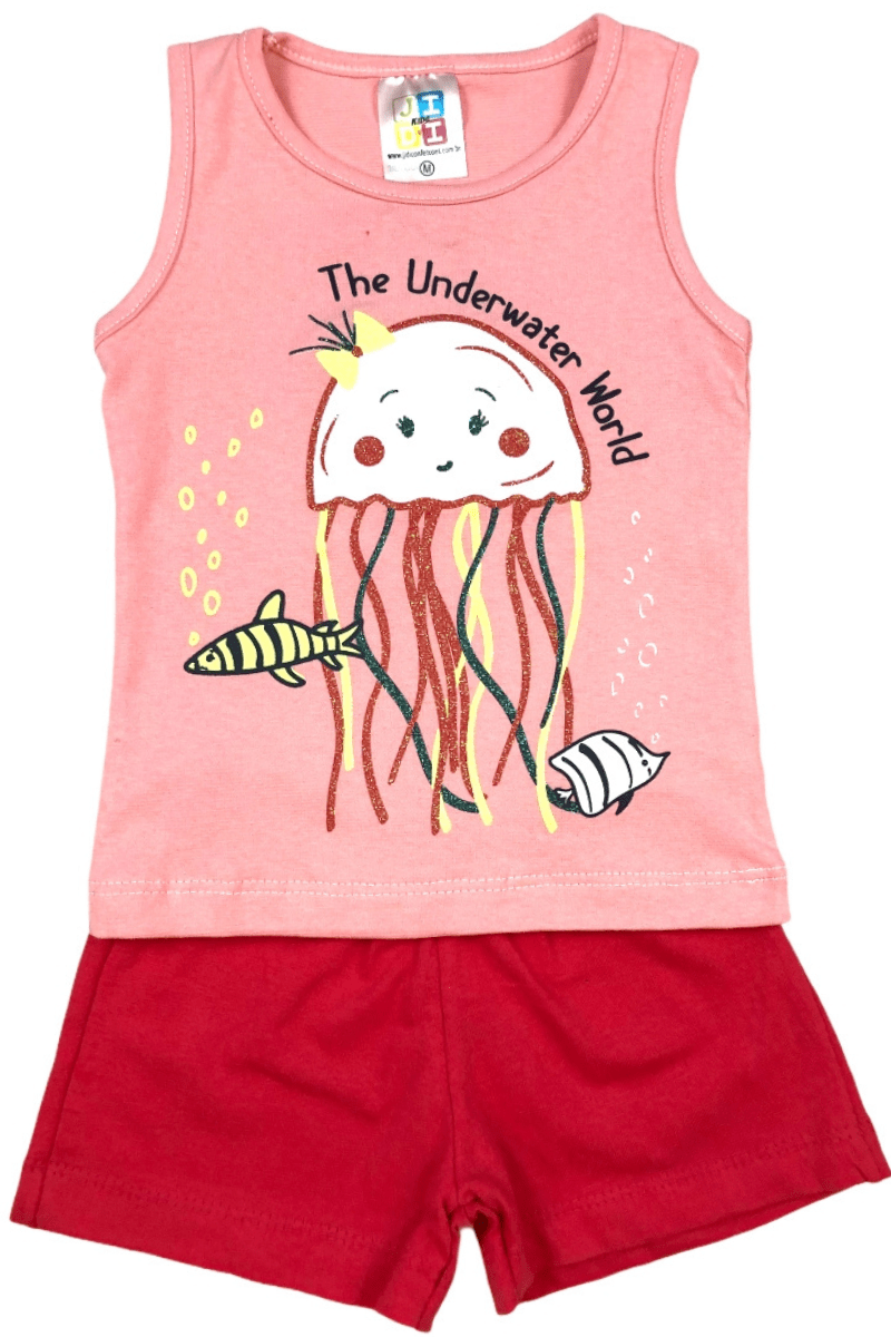 Conjunto Bebê Menina Peixinhos Rosa - Jidi Kids