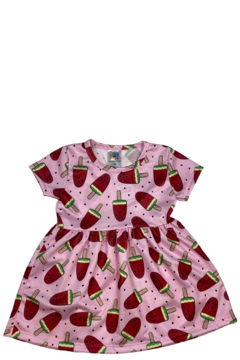 Vestido Bebê Menina Melancias Rosa - Jidi Kids