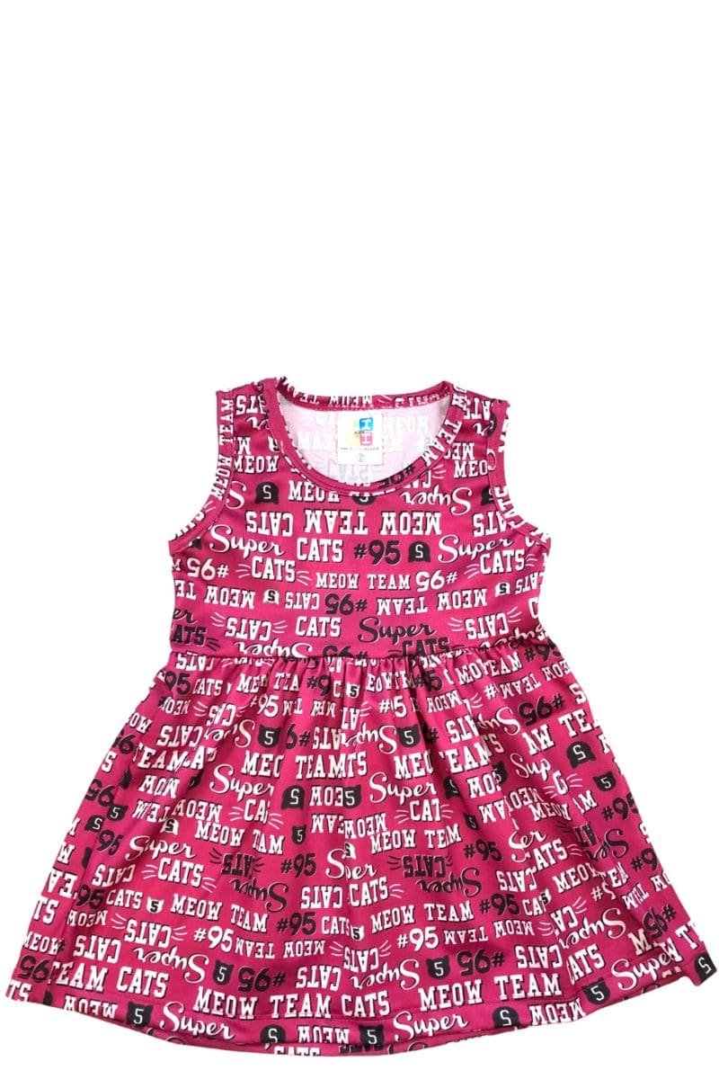 Vestido Bebê Menina Cats Pink - Jidi Kids