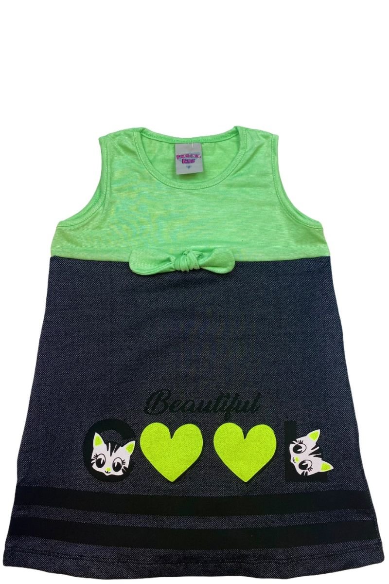 Vestido Bebê Menina Beautiful Verde - Pimentinha Kids