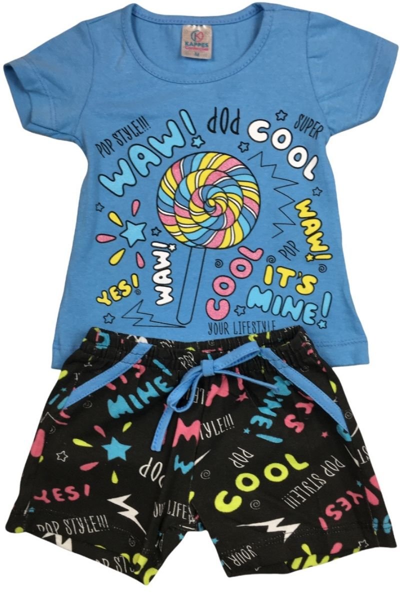 Conjunto Bebê Menina Pirulito Azul Kappes