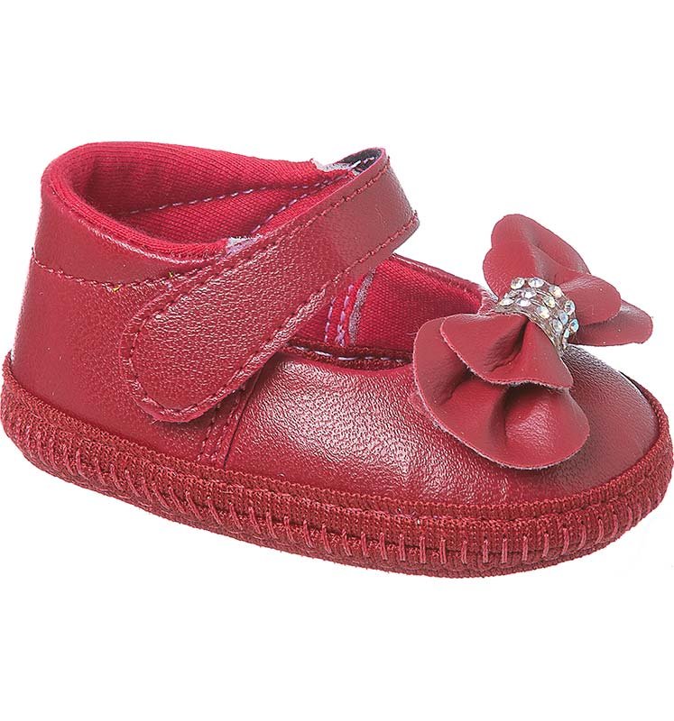Sapatilha Para Bebê Menina Vermelho Keto