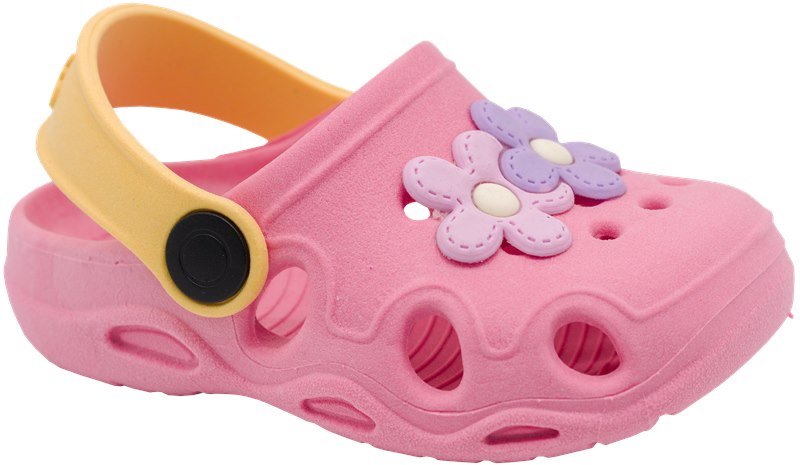 Babuche Crocs Para Bebê Menina Florzinhas Rosa - Keto Baby