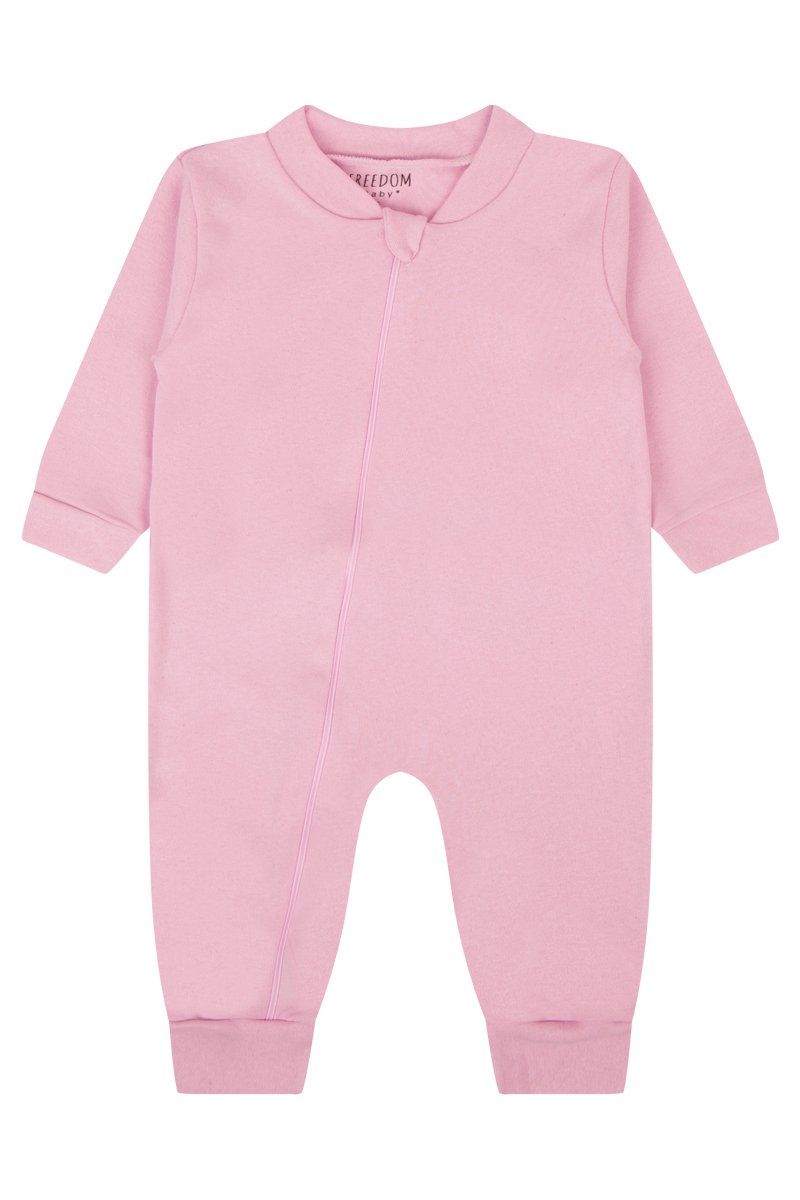 Macacão Bebê Menina Rosa Freedom Baby