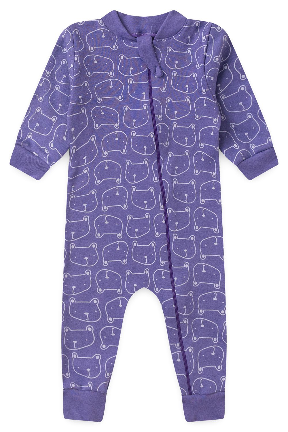 Macacão Bebê Menina Ursinhos Roxo - TonTon Kids