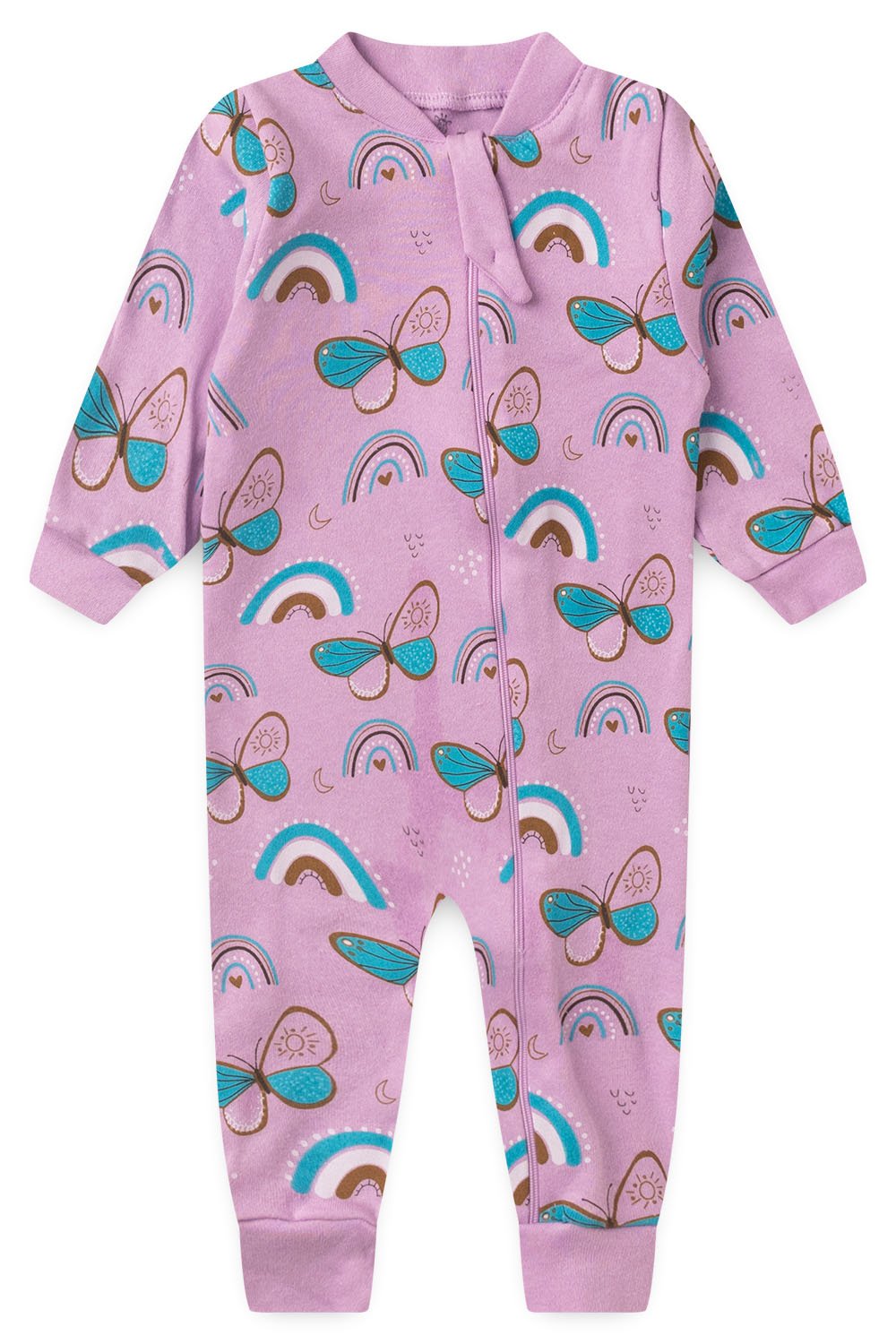 Macacão Bebê Menina Borboletas Lilas - TonTon Kids