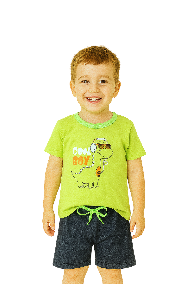 Conjunto Verão Menino Cool Boy Verde - Orango Kids