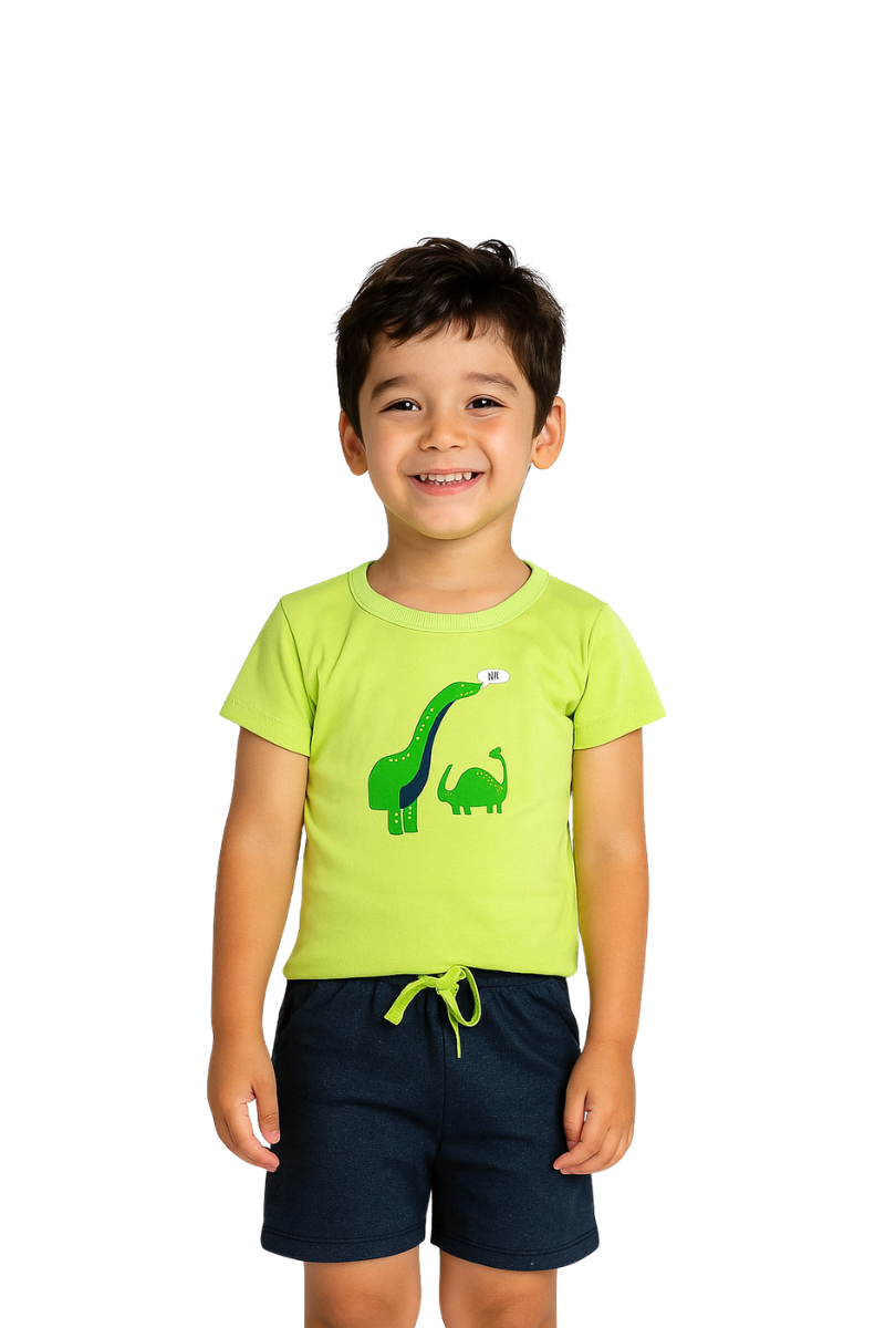 Conjunto Verão Menino Dino Verde - Orango Kids