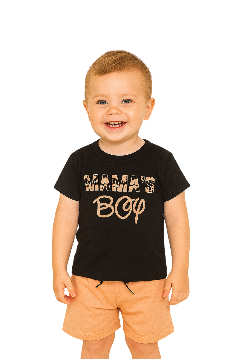 Conjunto Verão Menino Mama S Boy Preto - Orango Kids